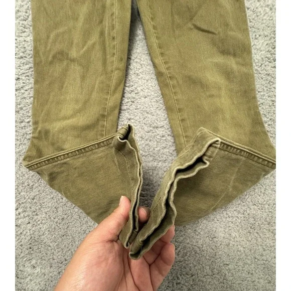 J. Crew Chino Pants Women's Size 26 Green Flex Straight Khaki - Picture 3 of 8